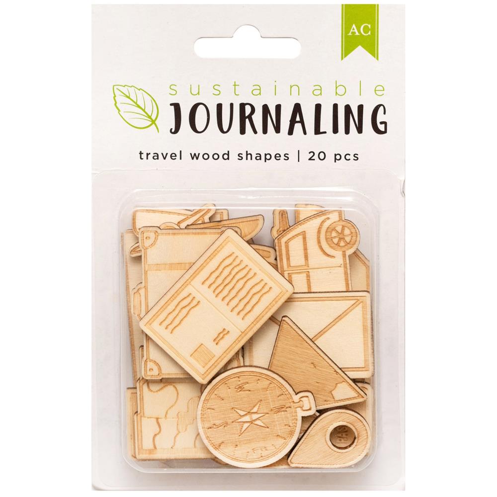 Travel - Sustainable Journaling Wood Shapes