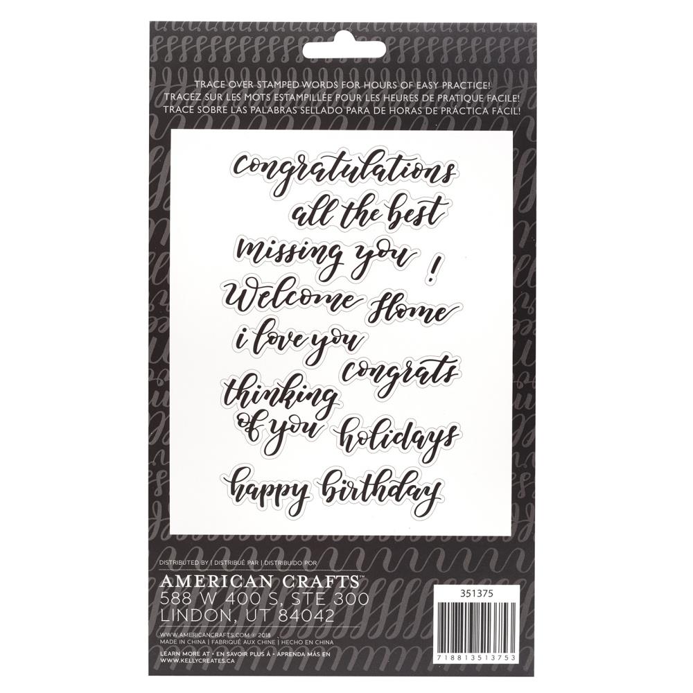 Kelly Creates Acrylic Traceable Stamps - Bouncy Sentiments