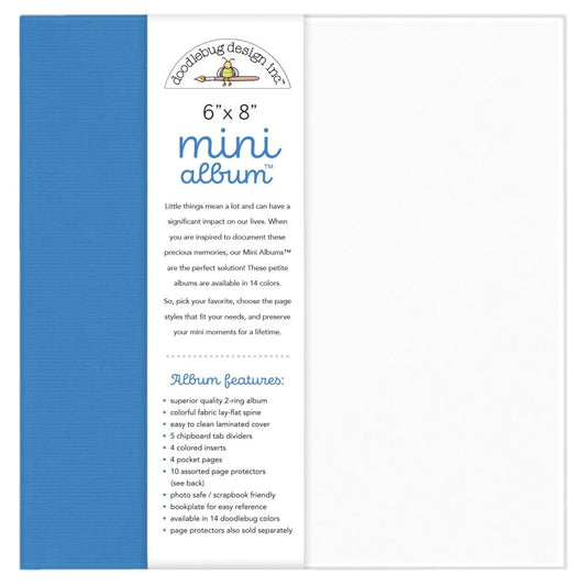 Doodlebug Mini Album 6"X8" Blue Jean