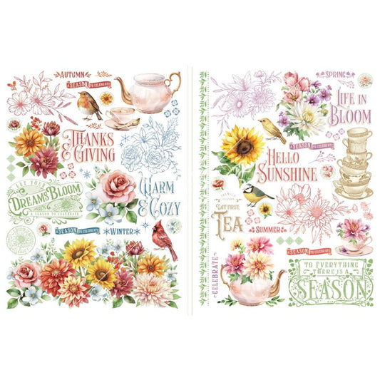 Graphic 45 Rub-On Transfers - Season To Celebrate