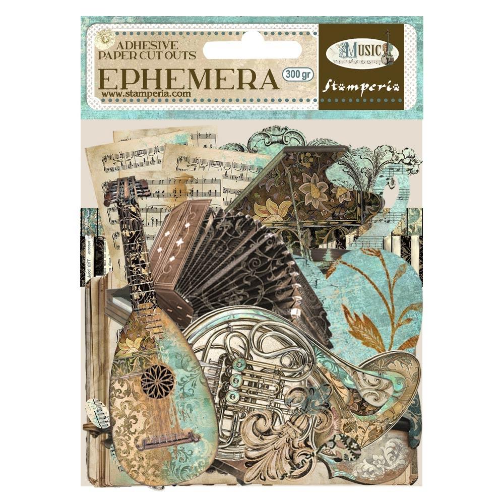 Music - Stamperia Coloured Wooden Shapes A5