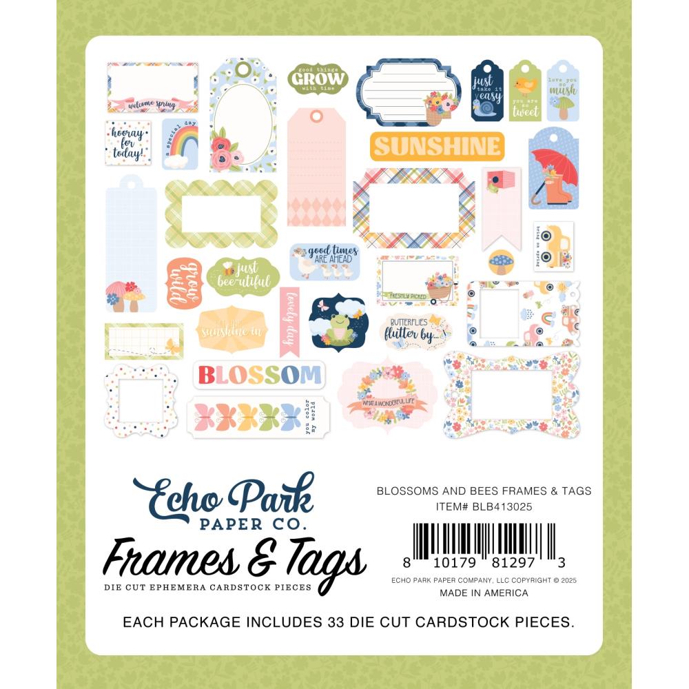 Blossoms And Bees - Frames & Tags