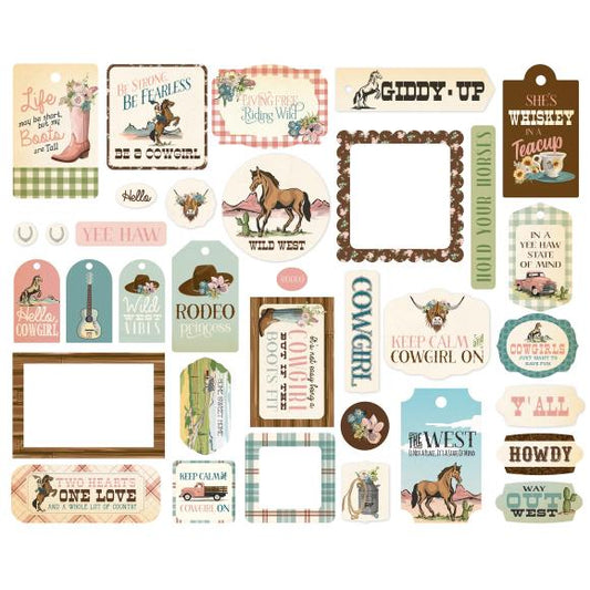 Cowgirl Ephemera - Frames & Tags