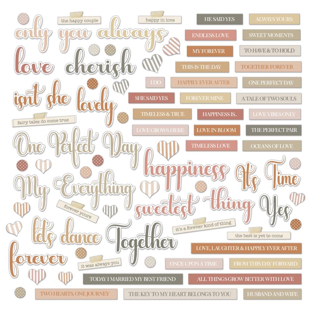 One Perfect Day Chipboard Words
