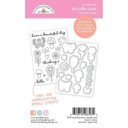 Doodlebug Doodle Cuts Dies - Butterfly Kisses