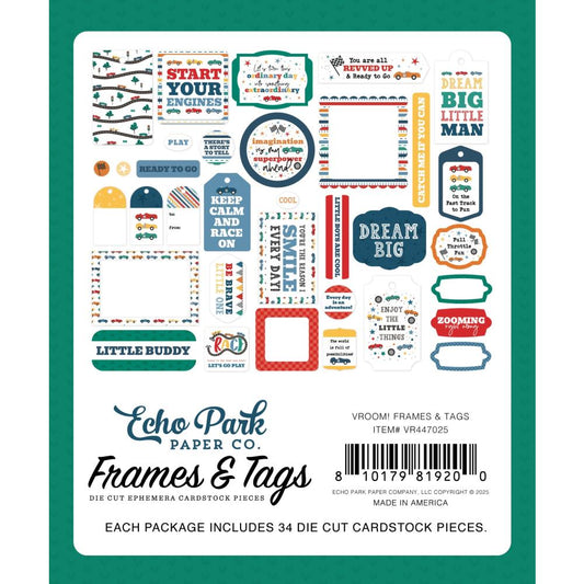 Vroom! Ephemera - Frames & Tags