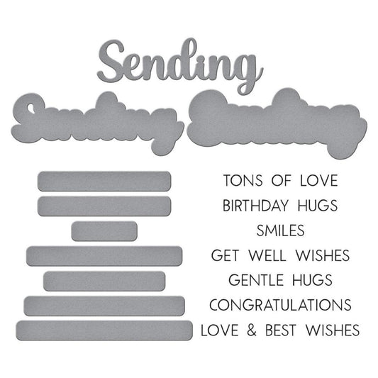 Spellbinders Clear Stamp & Die Set By Lisa Horton - Sending Smiles Sentiments