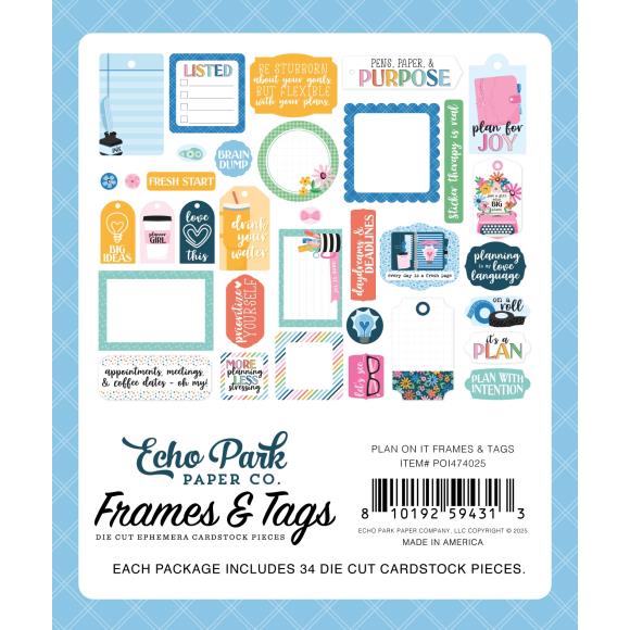 Plan On It Ephemera - Frames & Tags