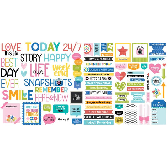 Bella Blvd Cardstock Ephemera Words - Documented