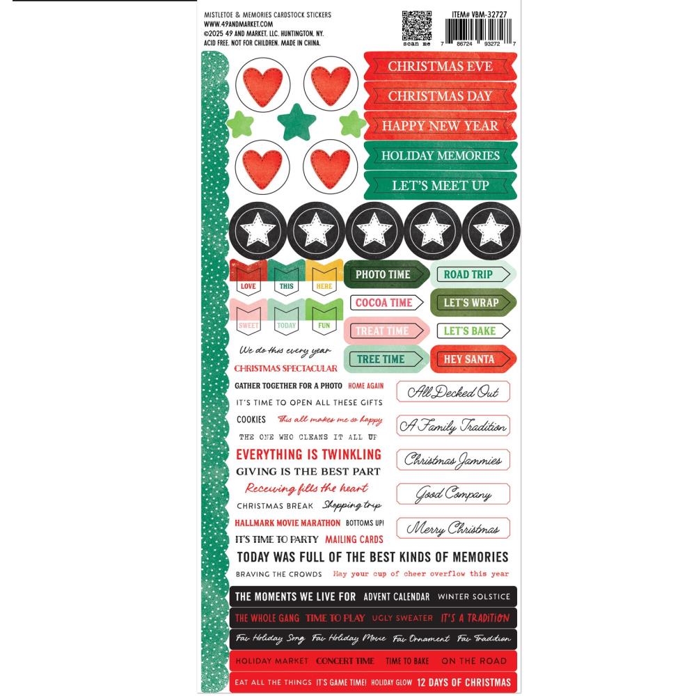 Mistletoe And Memories Die-Cuts Cardstock Stickers By Vicki Boutin