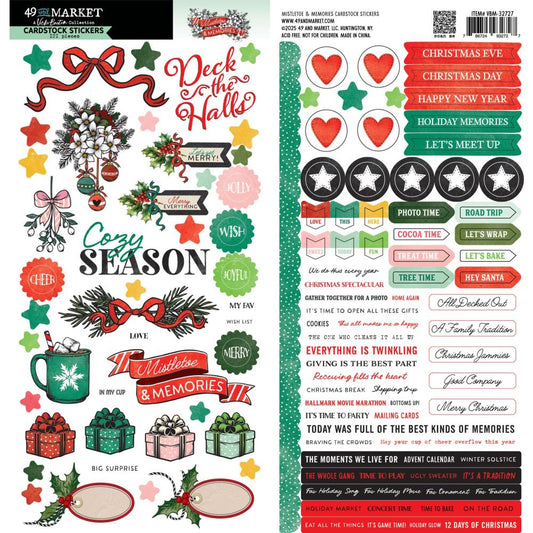 Mistletoe And Memories Die-Cuts Cardstock Stickers By Vicki Boutin