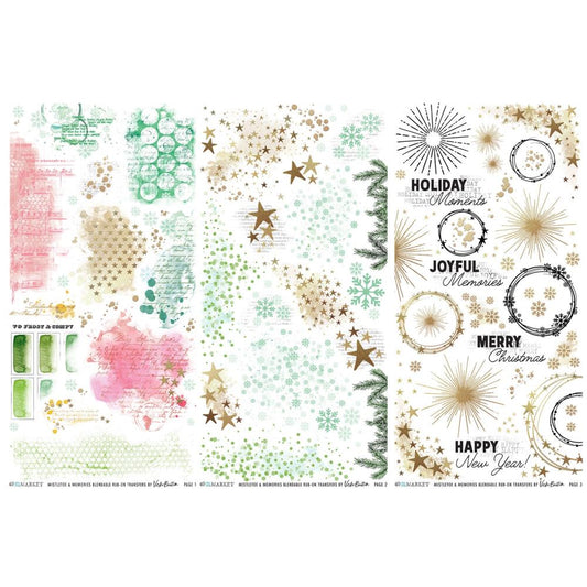 Mistletoe And Memories Blendable Rub-On Transfer Set by Vicki Boutin