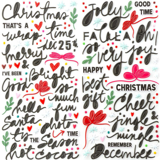Mistletoe And Memories Puffy Stickers By Vicki Boutin