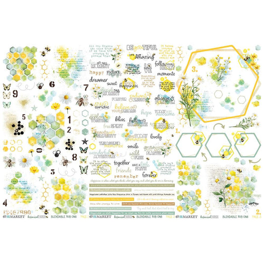 Botanical Buzz Rub-On Transfer Set - Dennis Bruton