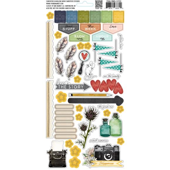Curiosities In Willow Grove Die-Cuts Cardstock Stickers By Vicki Boutin