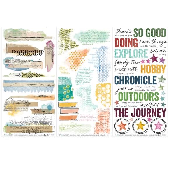Curiosities In Willow Grove Blendable Rub-On Transfer Set by Vicki Boutin