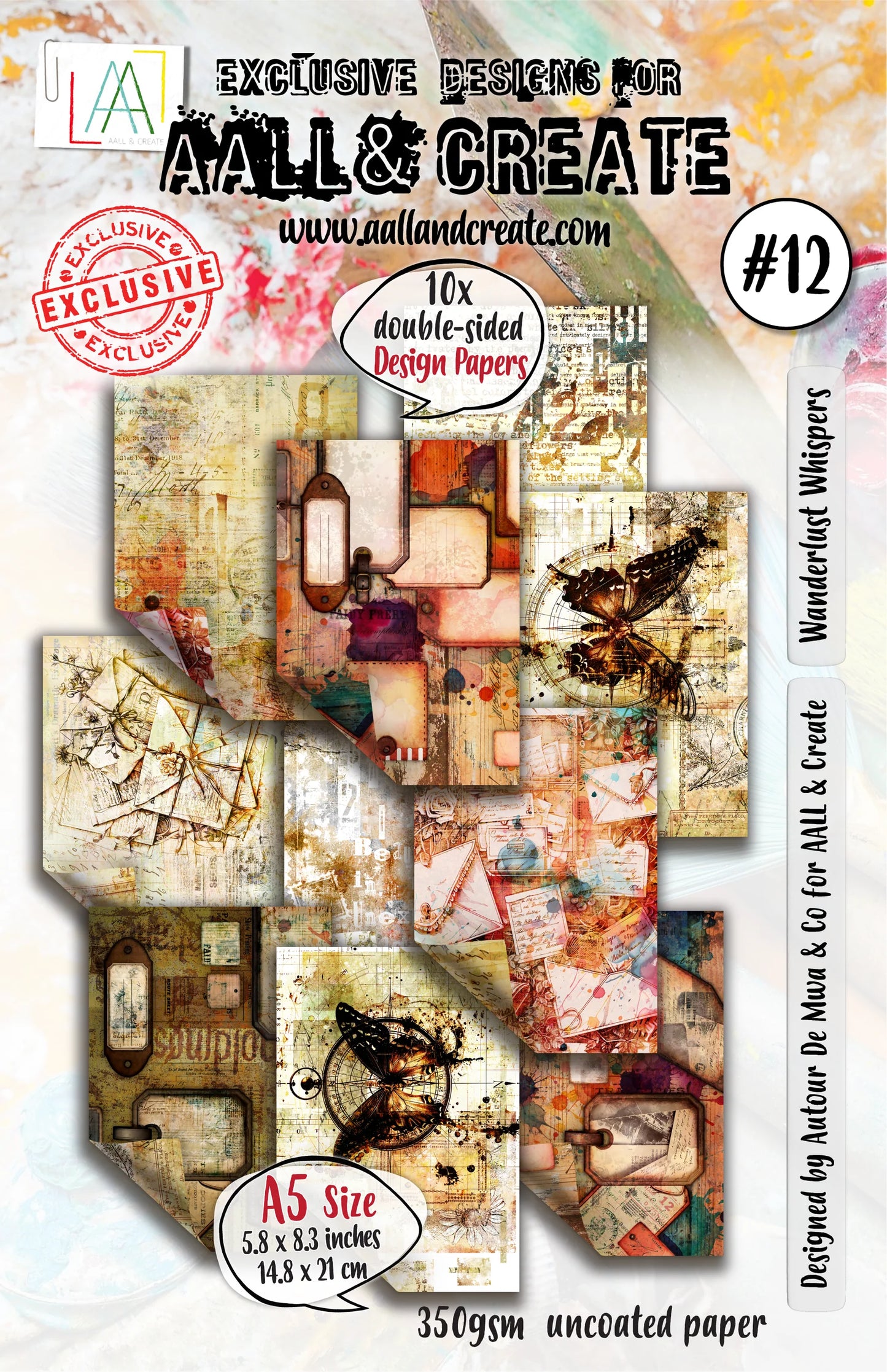 A5 Design Paper - #12 Wanderlust Whispers