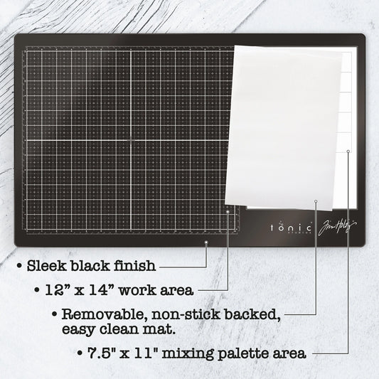 Tim Holtz 23" x 14" Glass Media Mat, Right Handed