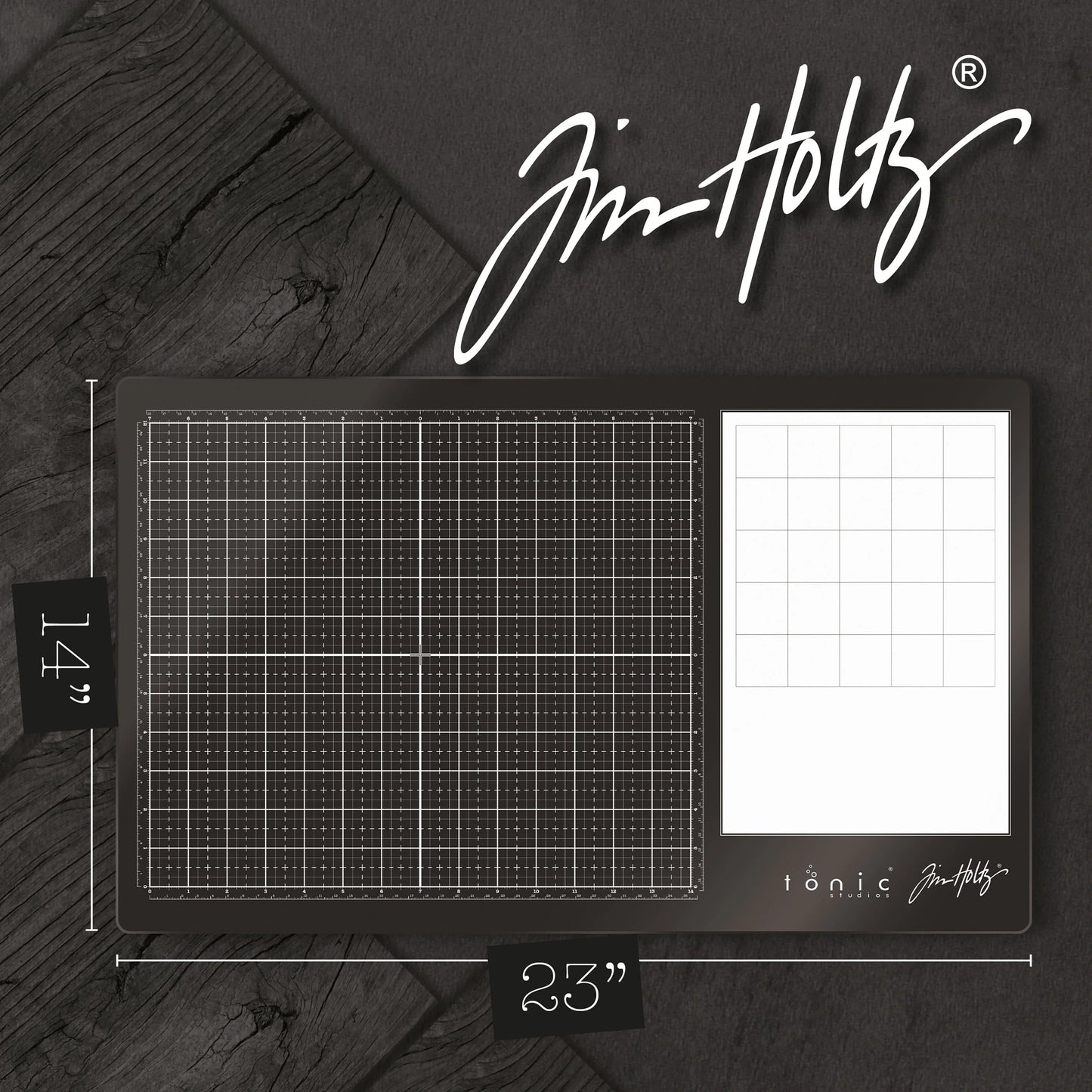Tim Holtz 23" x 14" Glass Media Mat, Right Handed