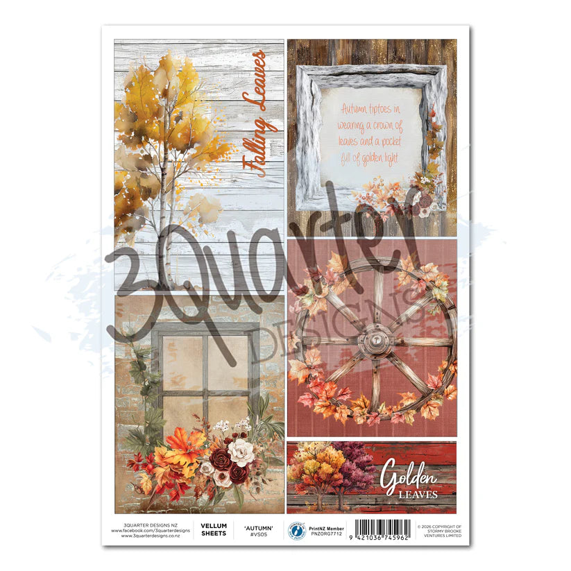 3Quarter Designs - Autumn Whispers - Vellum Sheet