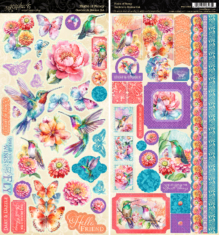 Graphic 45 Sticker Set - Flight Of Fancy