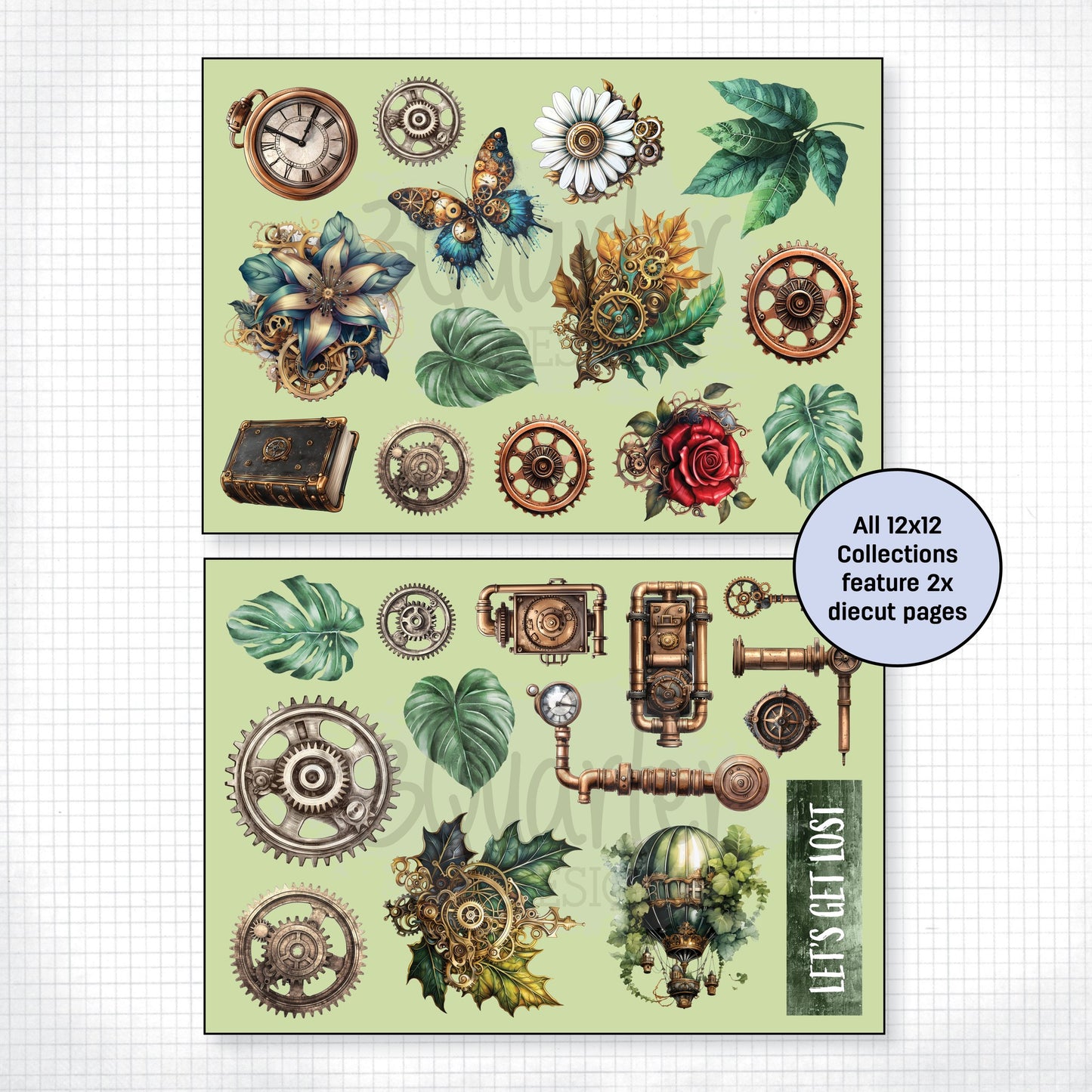 3Quarters Designs - Punk’ed Forest - 12"x12" Pack