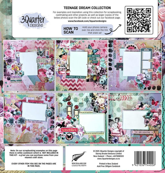 3Quarters Designs - Teenage Dream - 12"x12" Pack