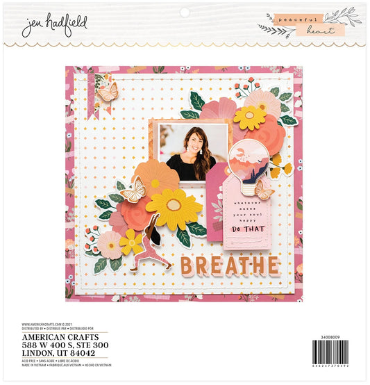 Peaceful Heart - Single-Sided Paper Pad 12"X12"