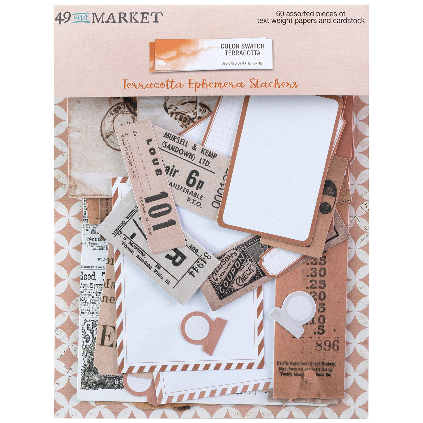 49 and Market Terracotta Ephemera Stackers front