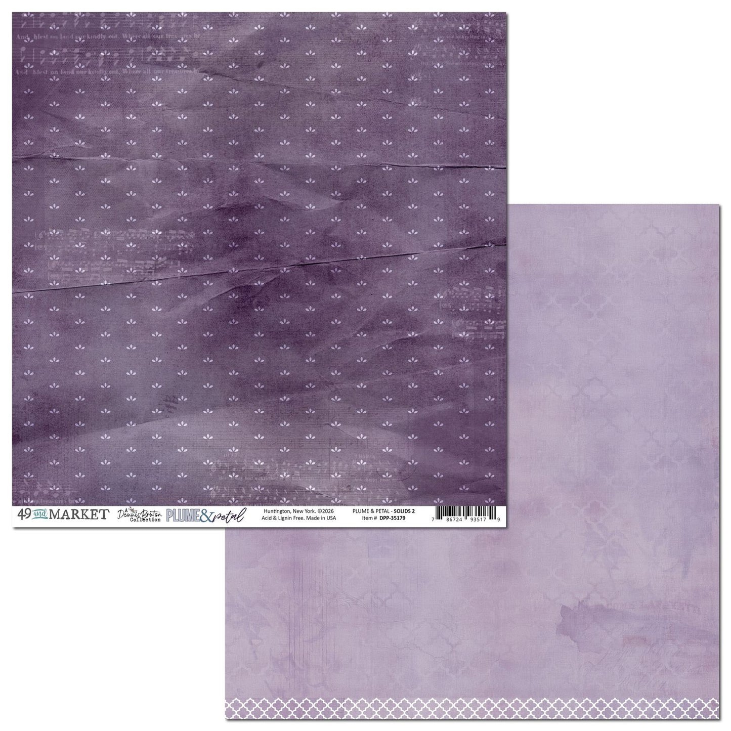 Plume & Petal 12x12 Solid Cardstock Pack by Dennis Bruton