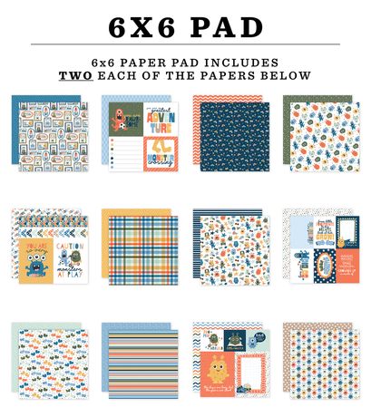 My Favorite Monster Double-Sided Paper Pad 6"X6"