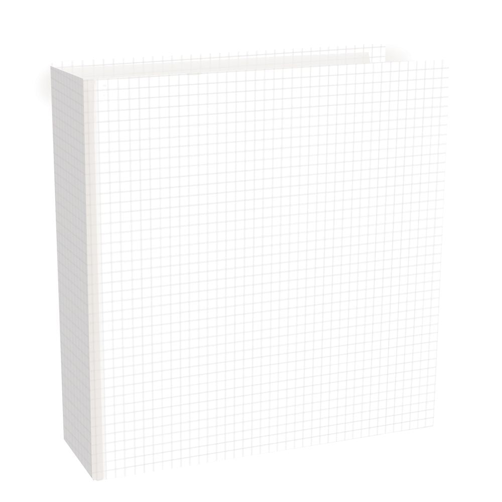Simple Stories SN@P! D-Ring Binder 6"X8" - Simple Grid Chipboard Binder