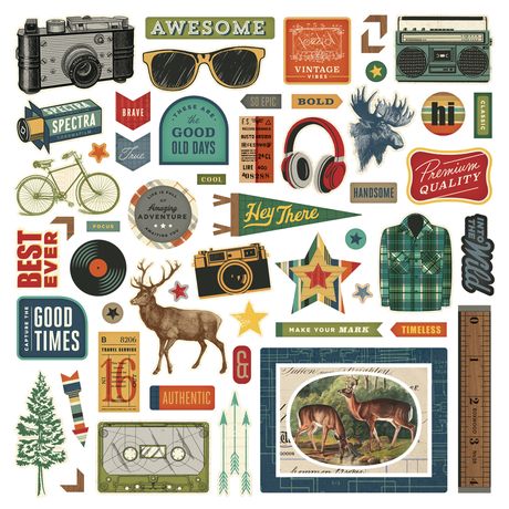Simple Stories Chipboard Pieces - Rustic Legend