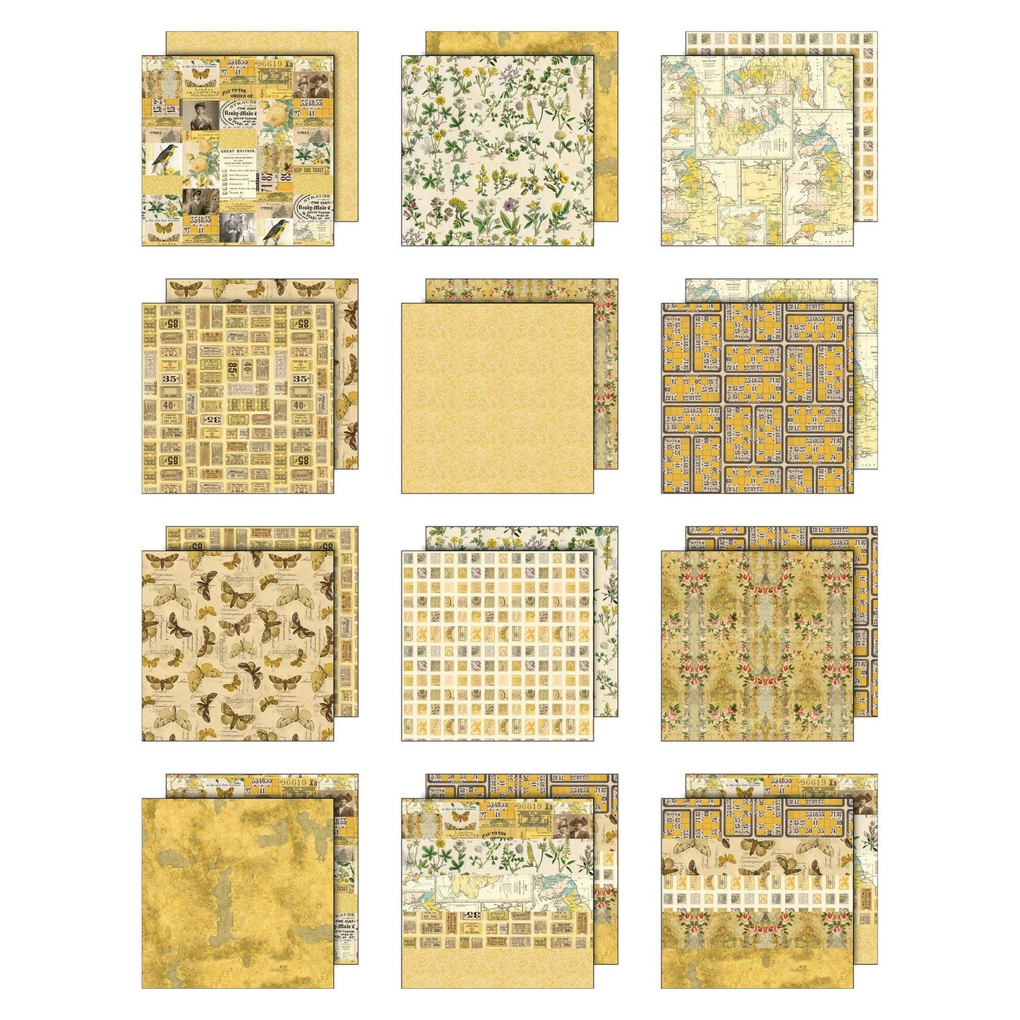 Idea-ology Double- Sided Cardstock 12"X12" - Palette Collection: Yellow