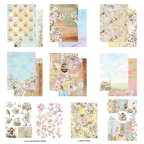 Prima Double-Sided Paper Pad 6"X8" - Among the Wildflowers