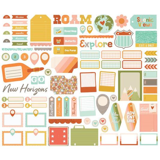 Simple Stories Journal Bits Die Cuts - Open Road