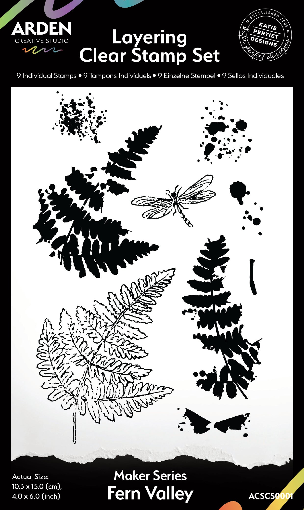 Arden Creative Studio Hidden Creek Clear Stamp Set- Fern Valley