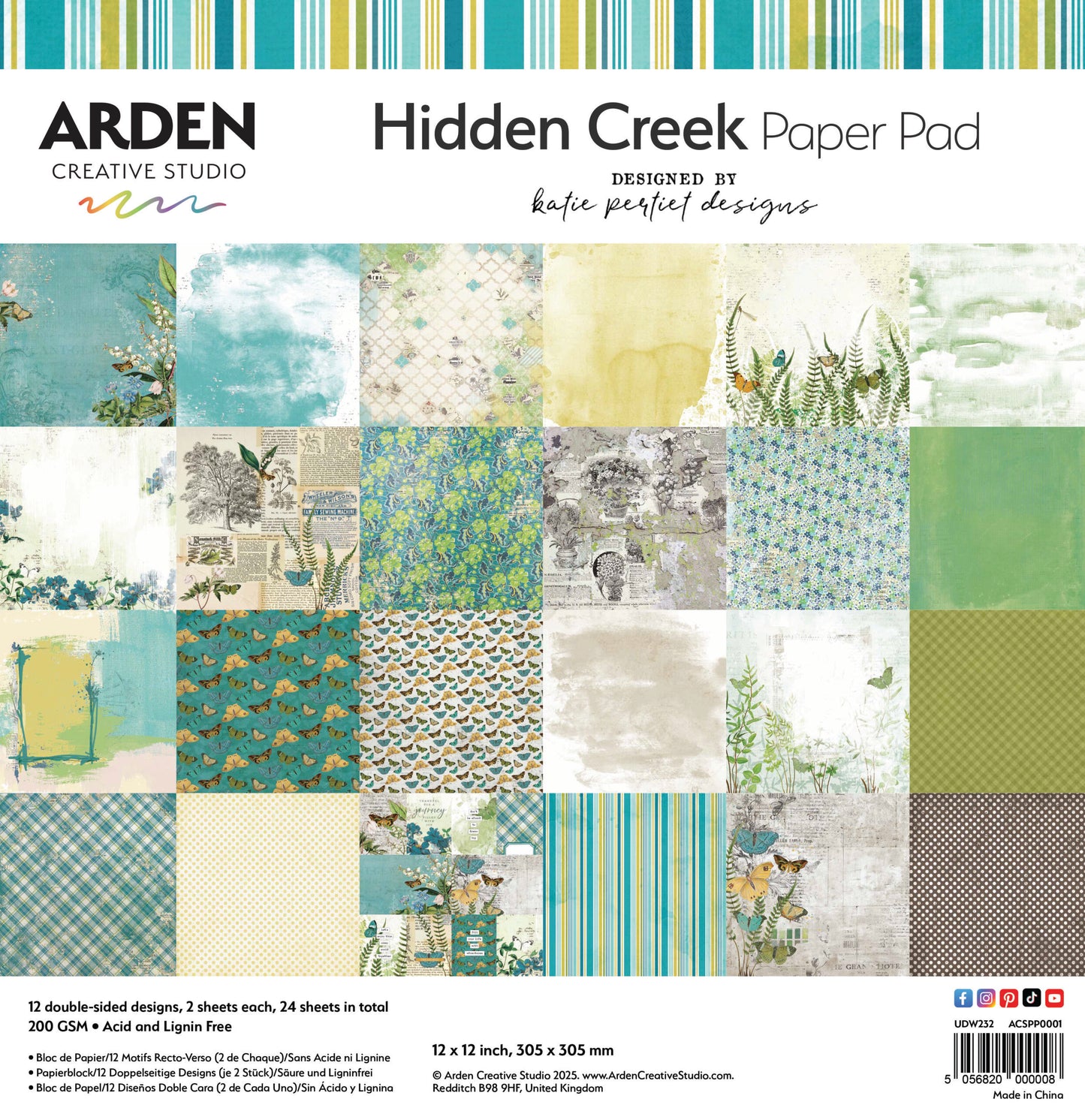 Ardern Creative Studio Hidden Creek Paper Pad 12x12
