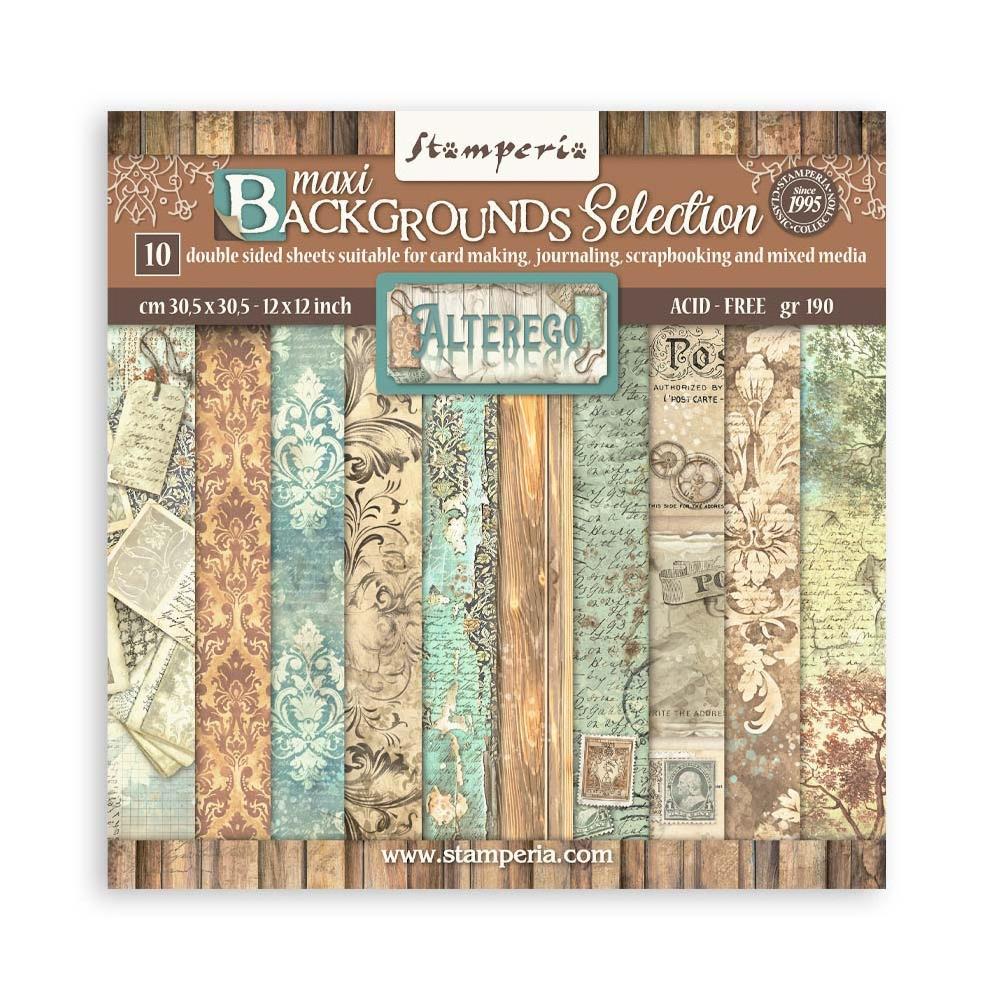 Stamperia Alterego - Backgrounds Double-Sided Paper Pad 12"X12"
