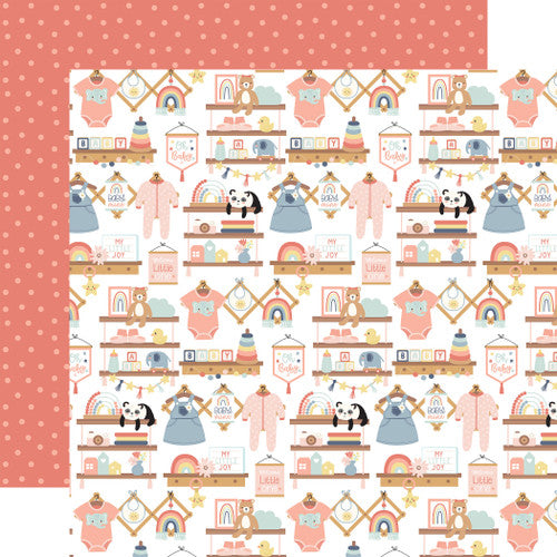 Baby On Board Girl Collection Paper Pack 12"X12"