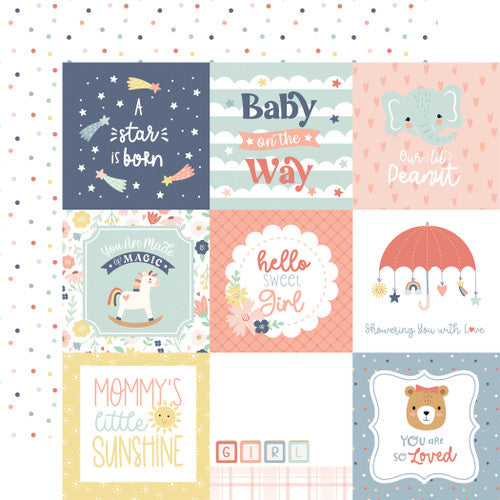 Baby On Board Girl Collection Paper Pack 12"X12"