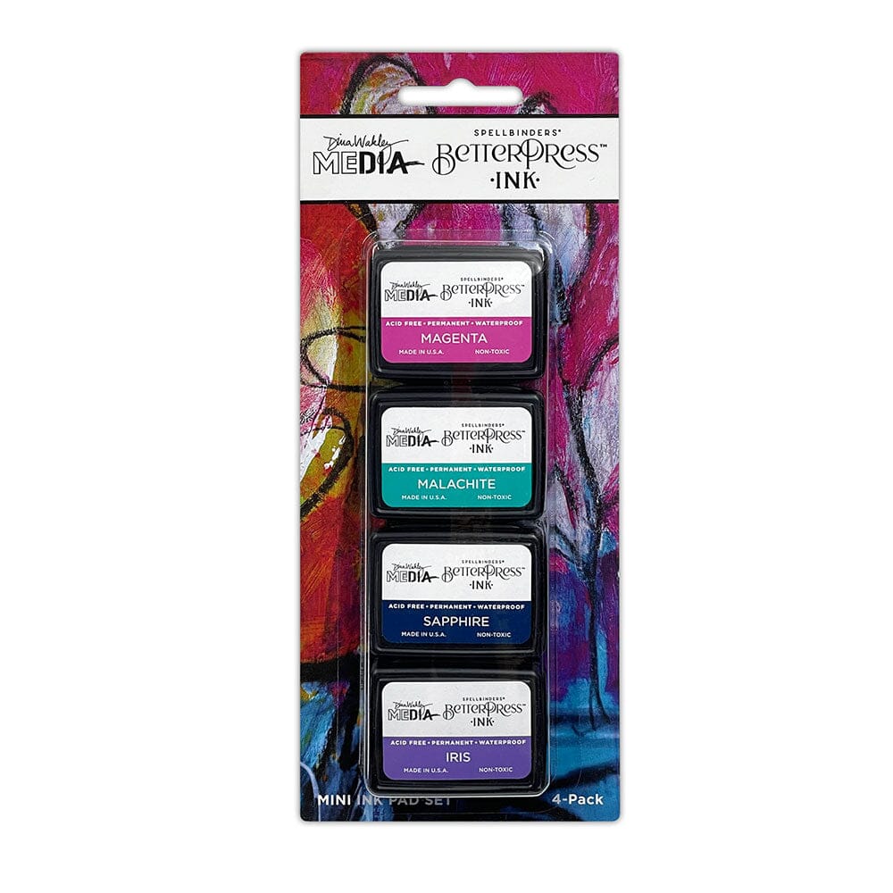 Dina Wakley MEdia Spellbinders BetterPress Mini Ink Kit - Happy