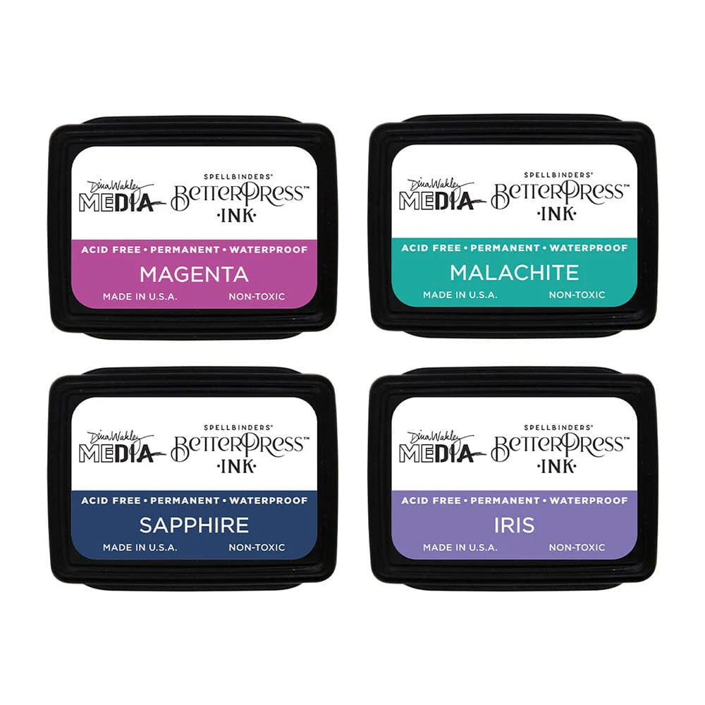 Dina Wakley MEdia Spellbinders BetterPress Mini Ink Kit - Happy