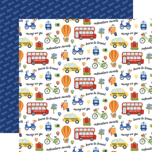 Born To Travel Collection Paper Pack 12"X12"