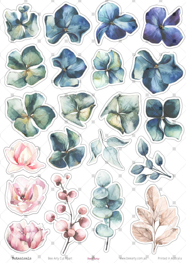 Bee Arty A4 Cut Apart - Botanicals