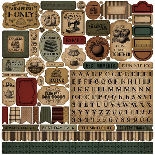 Vintage Market Collection Paper Pack 12"X12"