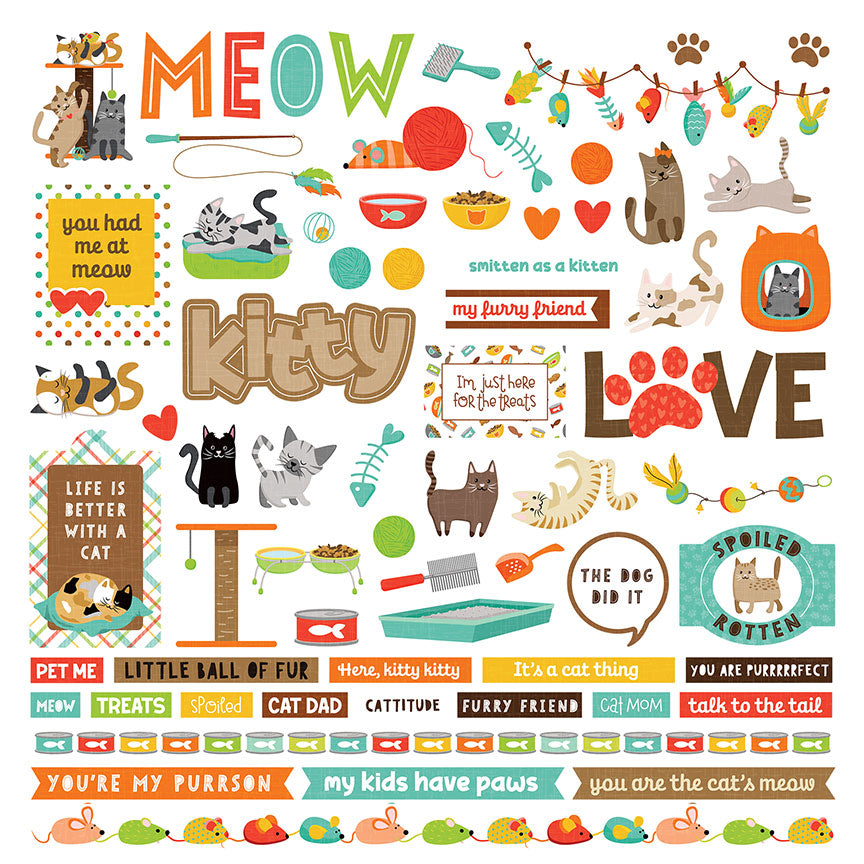 Cat Nip Element Sticker Sheet
