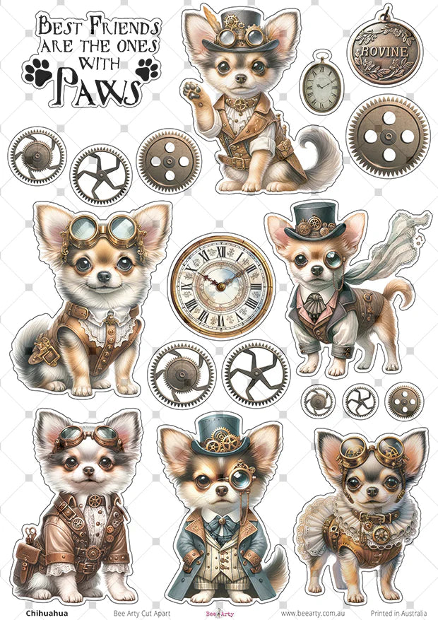 Bee Arty A4 Cut Apart - Chihuahua