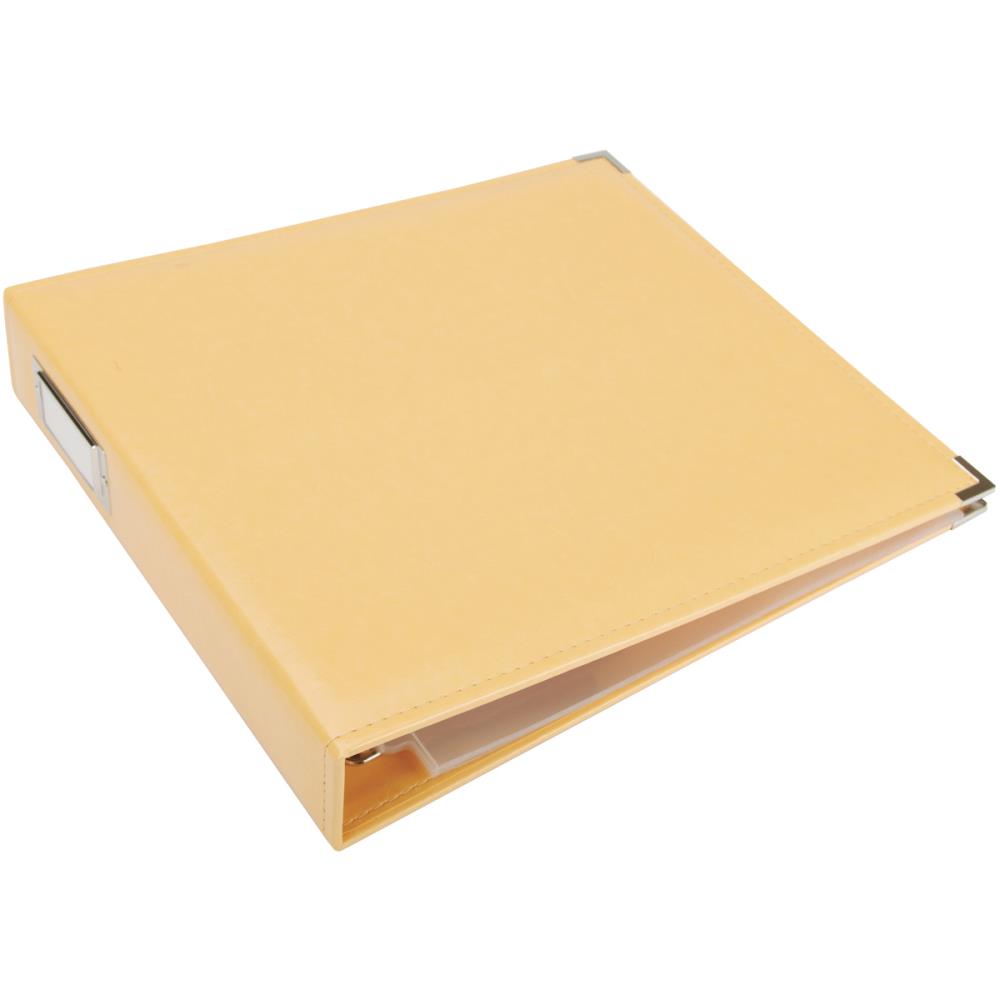 Classic Leather D-Ring Album 12"X12" Buttercup