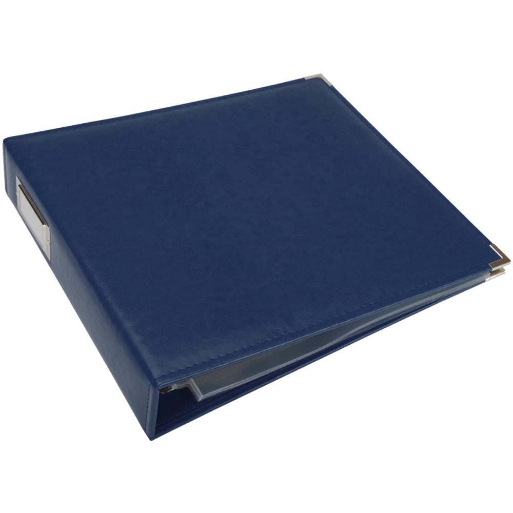 Classic Leather D-Ring Album 12"X12" Cobalt